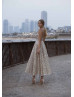 Strapless Glitter Lace Formal Precious Party Dress